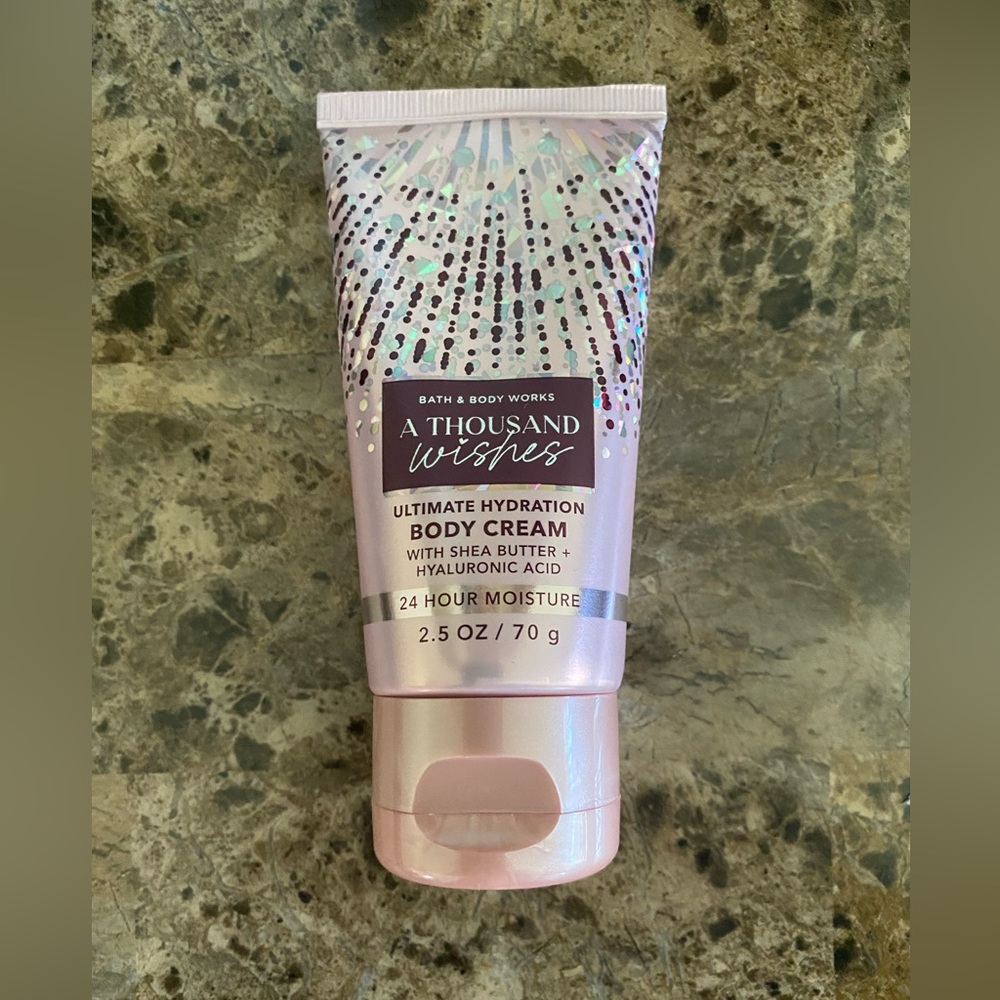 Bath and Body Works A Thousand Wishes Body Cream 2.5oz/70g - Travel Size New